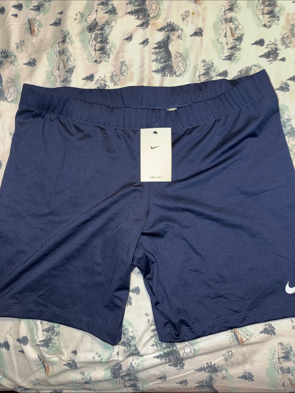 Nike Women’s XXL Running Spandex NEW Navy Athletic Dri-FIT Shorts